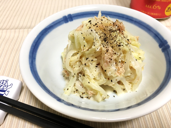 白菜とツナの和え物