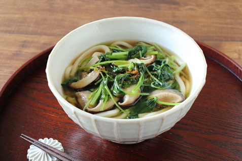 三つ葉のあんかけうどん