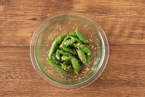 レシピ｜スナップエンドウの胡麻和え