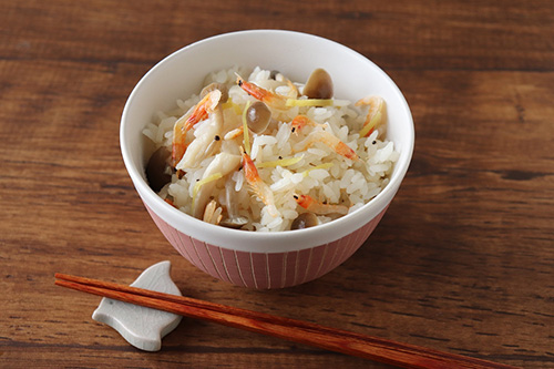 レシピ｜桜えびとしめじの炊き込みご飯