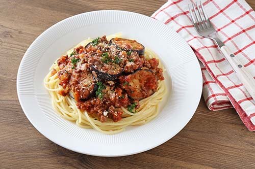 レシピ|なすのミートソースパスタ