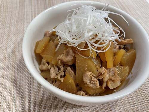大根と豚肉の甘辛煮