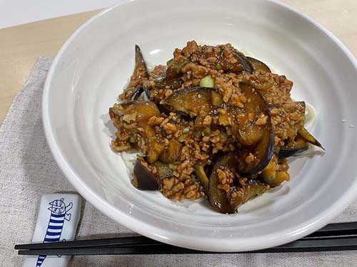 麻婆なすうどん