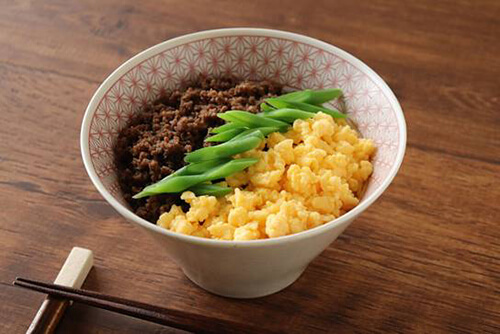 レシピ|牛そぼろの3色丼